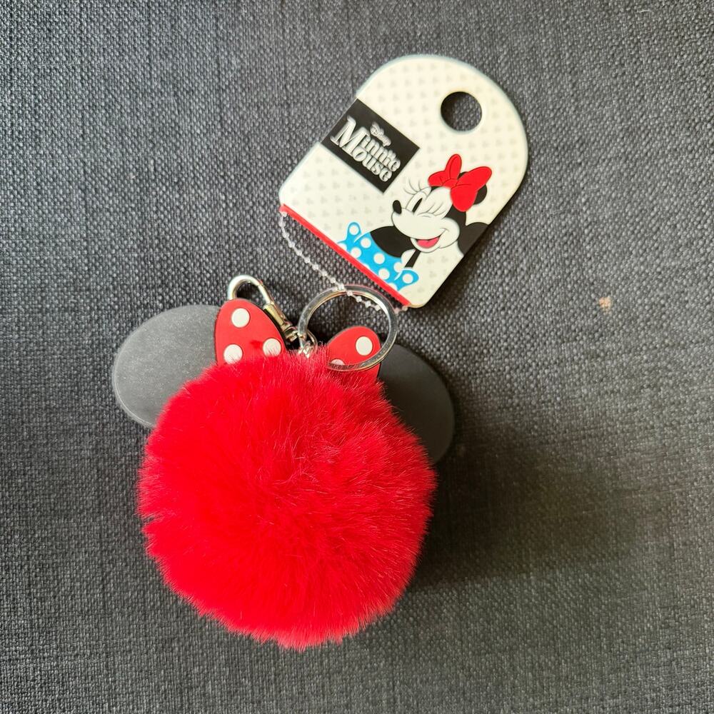 NEW Minnie Mouse Plush Keychain Bag Tag